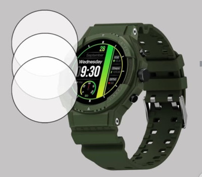 KHWABEEDA Tempered Glass Guard for FIRE -BOLTT QUEST SMART WATCH TEMPERED GLASS ( PACK OF 3)(Pack of 3)