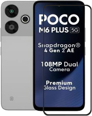 AKSHUD Tempered Glass Guard for POCO M6 Plus 5G(Pack of 1)