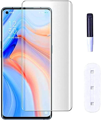 Maxboost Tempered Glass Guard for Oneplus Reno 6 Pro Advanced UV Full Screen Coverage UV Screen Protector Guard with Installation Kit(Pack of 1)