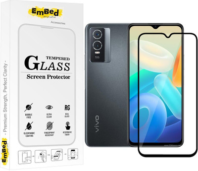 EmBed Tempered Glass Guard for Vivo Y76s(Pack of 1)