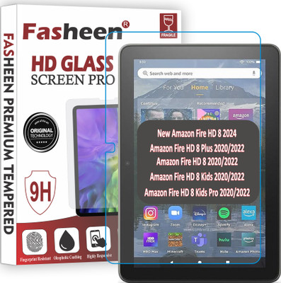 Fasheen Tempered Glass Guard for New Amazon Fire HD8 / HD8 Plus/ HD8 Kids/ HD8 Kids Pro Tablet (2024/2022/2020) 8 Inch(Pack of 1)