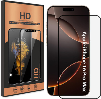 KANSOL Tempered Glass Guard for Apple iPhone 16 Pro Max, Anti Static Dust Proof Edge to Edge Protection, Easy Installation Kit Included(Pack of 1)