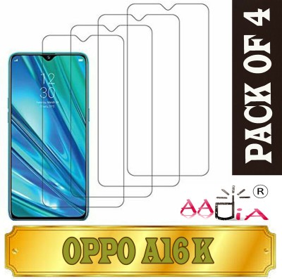 aadia Tempered Glass Guard for OPPO A16 K(Pack of 4)