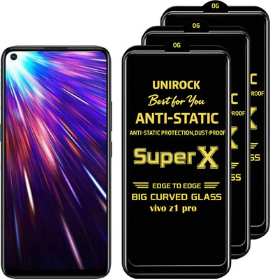 Unirock Tempered Glass Guard for vivo z1 pro(Pack of 3)