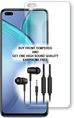 SOMTONE Tempered Glass Guard for Infinix Zero 8 FRONT TEMPERED GLASS BUY AND GET ONE HIGH SOUND QUALITY EARPHONE FREE(Pack of 1)