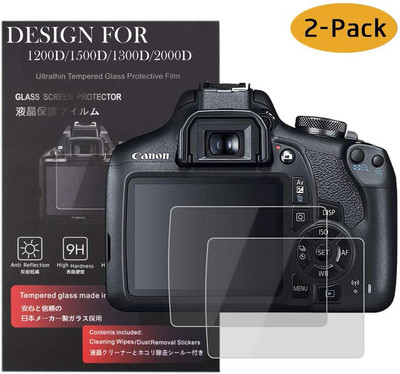Olonga Tempered Glass Guard for CANON 1500D, 2000D, 1300D, 1200D CANON MODELS(Pack of 2)