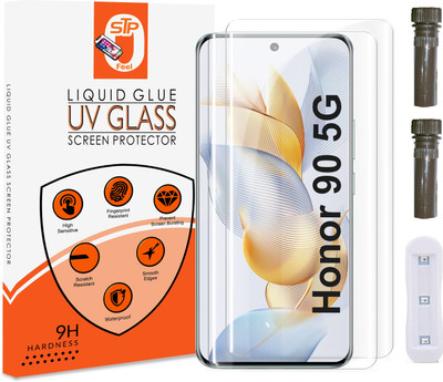 STP FEEL Tempered Glass Guard for Honor 90 5G Advanced UV Screen Protector Guard with Installation Kit(Pack of 2)