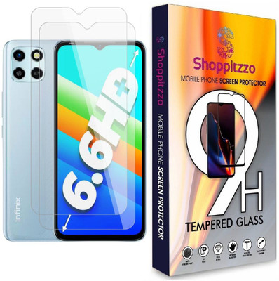 Shoppitzzo Tempered Glass Guard for Infinix Smart 6 HD**Prism Series**(3D-Full HD)/Smooth Feel/Complete plain-Without black borders/9H Hardenss/With Easy Installation Kit(Pack of 2)