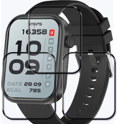 tombik Tempered Glass Guard for 8edc-Zebronics Unbeatable 3 Smartwatch(Pack of 3)