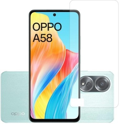 NIMMIKA ENTERPRISES Tempered Glass Guard for Oppo A58 4G(Superior protection | High-quality material | Clear and smooth surface | Thin and lightweight | Easy to install)(Pack of 1)