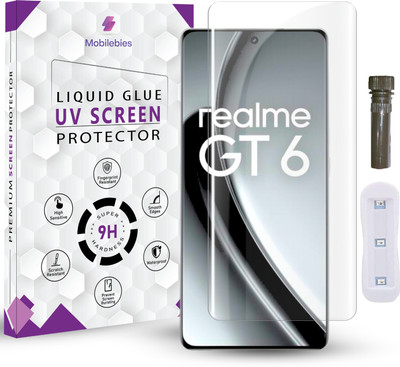Mobilebies Tempered Glass Guard for Realme GT 6T Advanced HD+ UV Tempered Glass Screen Protector(Pack of 1) Mobilebies Tempered Glass Guard for Realme GT 6T Advanced HD+ UV Tempered Glass Screen Protector(Pack of 1)