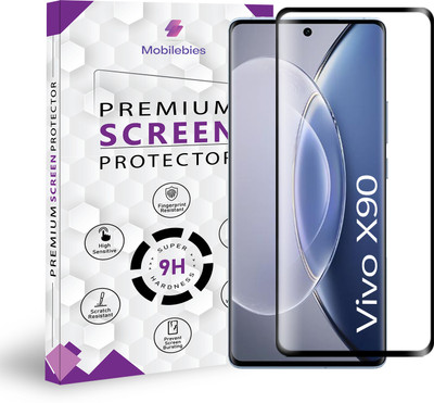 Mobliebies Tempered Glass Guard for Vivo X90 / X90 Pro / X90 Pro Plus 5G Full Glue Curved Screen Protector - ( Non-UV Glass )(Pack of 1)