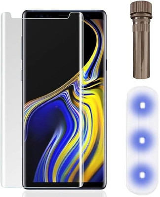 YAFILO Tempered Glass Guard for Samsung Galaxy Note 8 / Note 9 Curved Tempered Glass Full Adhesive Glue Full Screen Coverage - Easy Fit(Pack of 1)
