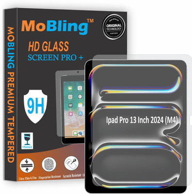 Mobling Tempered Glass Guard for Ipad Pro 2024 13 Inch (A2926/A3007/A2925)(Pack of 1)