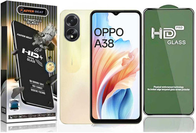 FAIYER BEAT Tempered Glass Guard for Premium high definition Tempered Glass For OPPO A38 4G (high definition finish,Pack Of 1) Advanced gaming high definition Full Screen Coverage Screen Protector for OPPO A38 4G(Pack of 1)