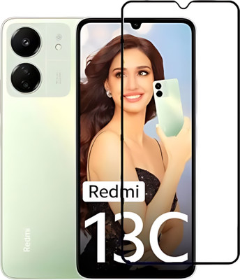 ALONZO Edge To Edge Tempered Glass for Redmi 13C, Redmi 13C 5G, Poco M6 5G, Poco C65(Pack of 1)