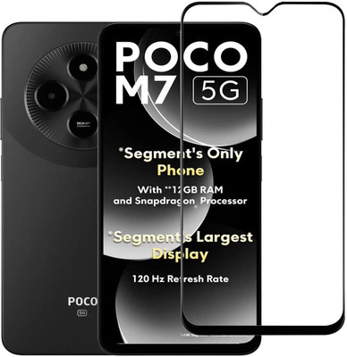 EITANSHA CREATION Edge To Edge Tempered Glass for POCO C75 5G, POCO C75, POCO M7 5G, POCO M7(Pack of 1)
