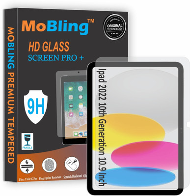 Mobling Tempered Glass Guard for iPad 2022 10th Generation, Apple iPad 2022 10th Gen 10.9 Inch (A2757/A2696/A2777)(Pack of 1)