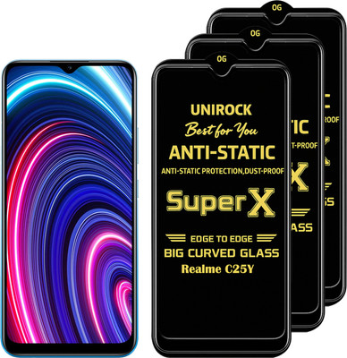 Digilett Tempered Glass Guard for Realme C25Y(Pack of 3)