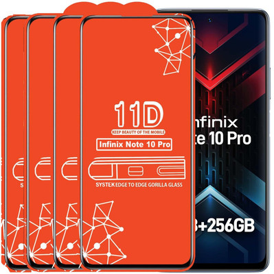 Systek Tempered Glass Guard for Infinix Note 10 Pro(Pack of 4)