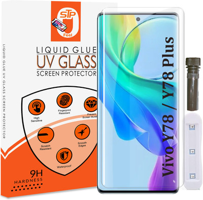 Maxboost Tempered Glass Guard for Vivo Y78 5G / Y78 Plus 5G UV Advanced Curved Screen Protector Guard with Easy Installation Kit(Pack of 1)