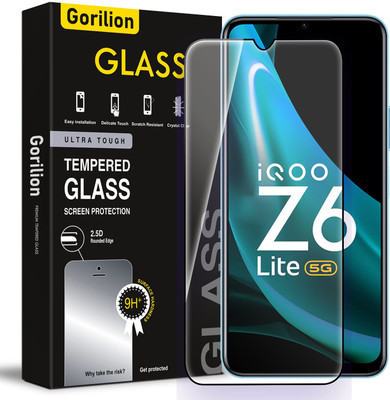 Gorilion Tempered Glass Guard for IQOO Z6 Lite 5G(Pack of 1)