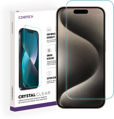 CZARTECH Tempered Glass Guard for APPLE Iphone 15 Pro Max(Pack of 1)