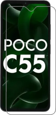 BRENZZ Tempered Glass Guard for POCO C55(Pack of 1)
