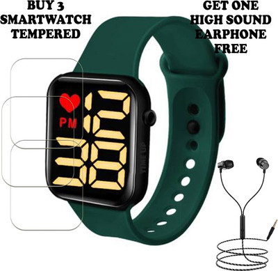 ARBAN Tempered Glass Guard for Time Up 2021 Smartwatch PACK-3 BUY AND GET ONE EARPHONE FREE(Pack of 3)
