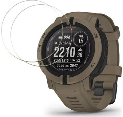 MUTAALI Tempered Glass Guard for Garmin Instinct 2 Tactical Edition Solar smartwatch(Pack of 2)