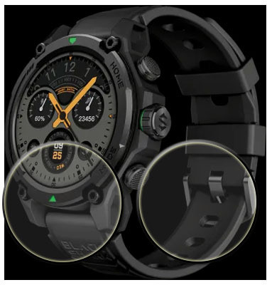 tombik Tempered Glass Guard for 70wa-Black Shark GS3 Sports Smartwatch(Pack of 2)