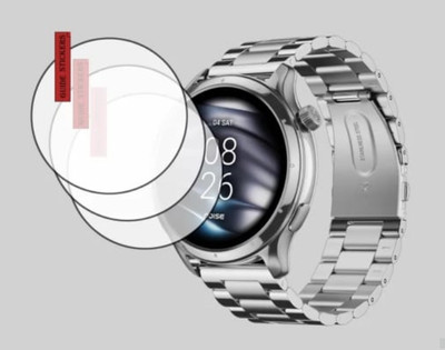 KHWABEEDA Tempered Glass Guard for NOISEFIT METTLE SMART WATCH TEMPERED GLASS ( PACK OF 3)(Pack of 3)