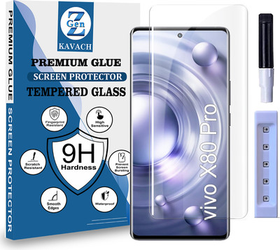 Genz Kavach Tempered Glass Guard for Vivo X80 Pro, vivo x80 pro 5g, VIVO X80 PRO 5G Premium Technology UV Glass with Installation Kit(Pack of 1)