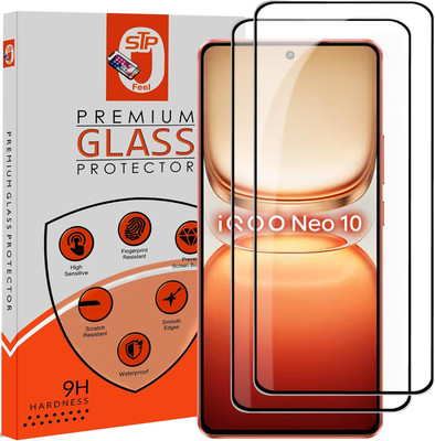 STP FEEL Tempered Glass Guard for IQOO Neo 10 5G / IQOO Neo 10R 5G Premium Screen Protector Guard with Easy Installation Kit(Pack of 2)