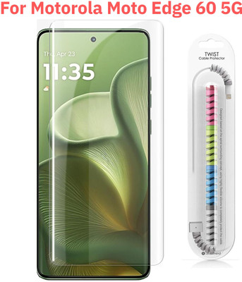 GORILLA FIVE Tempered Glass Guard for MOTOROLA Edge 60 5G, Moto Edge 60 5G ( With 1 Cable Protector )(Pack of 1)
