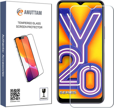 ANUTTAM Tempered Glass Guard for Vivo Y20 A(Pack of 1)