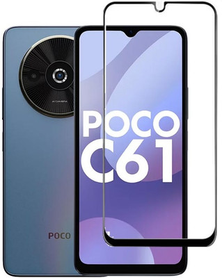Caseline Edge To Edge Tempered Glass for POCO C61(Pack of 1)
