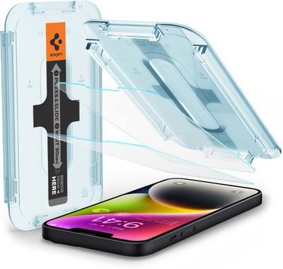 Spigen Tempered Glass Guard for Apple iPhone 14/ iPhone 13 Pro/ iPhone 13/ iPhone 16e(Pack of 2)