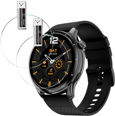 MUTAALI Tempered Glass Guard for NoiseFit Crew Pro Smartwatch(Pack of 2)