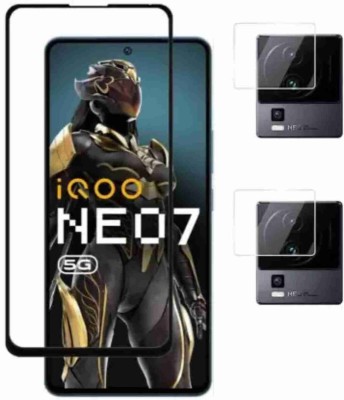 ICROMECK Tempered Glass Guard for IQOO NEO 7 PRO 1FRONT&2LENS(Pack of 3)