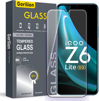 Gorilion Tempered Glass Guard for IQOO Z6 Lite 5G(Pack of 1)