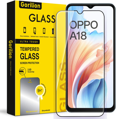 Gorilion Tempered Glass Guard for Oppo A18(Pack of 1)