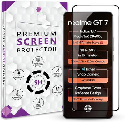 Qoisa Tempered Glass Guard for Realme GT 7 Elite Screen Protector Guard | Scratch Resistant | Easy Installation Kit | HD Clear(Pack of 1)