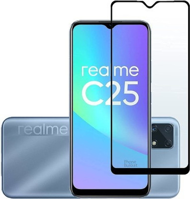 GLADLY Tempered Glass Guard for Realme C25(Pack of 1)