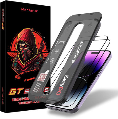 Kapaver Tempered Glass Guard for Apple iPhone 14 Pro Max(Pack of 2)