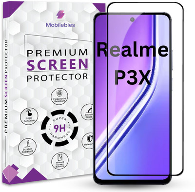 Mobilebies Tempered Glass Guard for Realme P3X Premium Screen Protector Guard with Easy Installation Kit(Pack of 1)