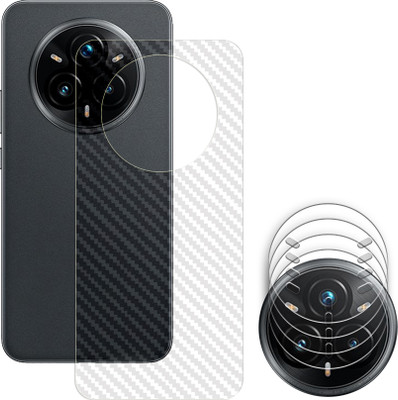 ARBAN Tempered Glass Guard for Realme 14 Pro Plus 5G Camera Lens Glass Protector | Anti-Scratch | Edge to Edge Full Coverage | 9H Hardness (BACK CARBON FIBER SKIN + CAMERA LENS PROTECTOR)(Pack of 4)