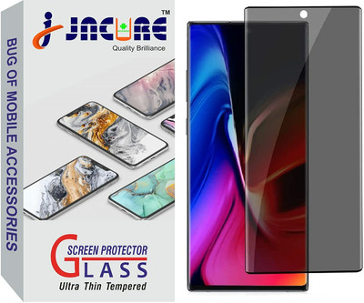 Jacure Tempered Glass Guard for Jacure Compatible for Samsung Galaxy Note 10 Plus Privacy Glass Screen Protector Tempered Glass Edge to Edge Curved Anti-spy Screen Saver 3D Full Coverage Case Friendly 9H Hardness Ultra HD(Pack of 1)