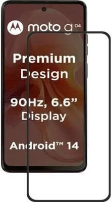 VISHZONE Tempered Glass Guard for MOTOROLA G04(Pack of 1)