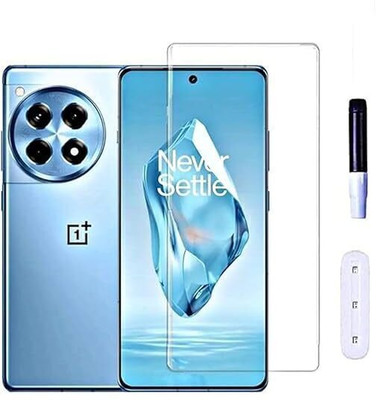 YOUTH MOBI Edge To Edge Tempered Glass for OnePlus 12R 5G (Transparent) UV Glass(Pack of 1)